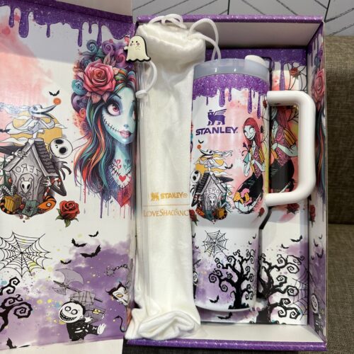 🔥Sally x Jack Skellington Glow-in-the-dark Stanley Tumbler - HLW100