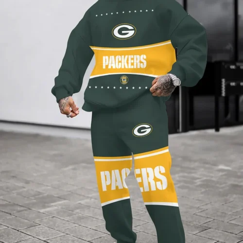GB Packers Hoodie Jogging Sweatpants Tracksuit Set - HJS13