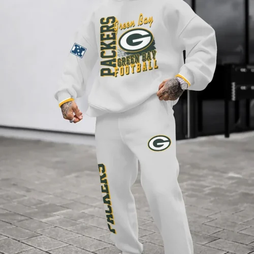 GB Packers Hoodie Jogging Sweatpants Tracksuit Set - HJS08