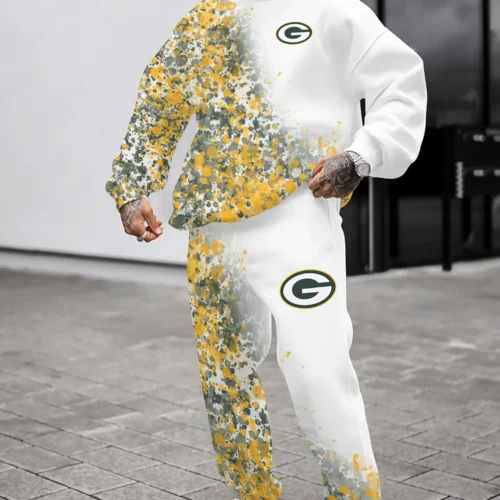 GB Packers Hoodie Jogging Sweatpants Tracksuit Set - HJS04