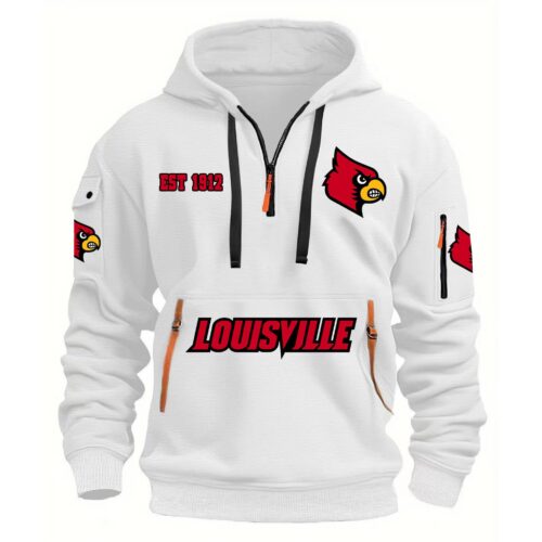 Louisville Cardinals Quarter Zip Hoodie - LCQ01