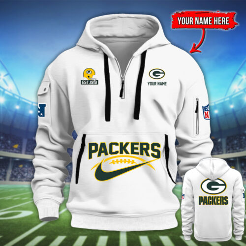 Personalized GB Packers Quarter Zip Hoodie - GBP12