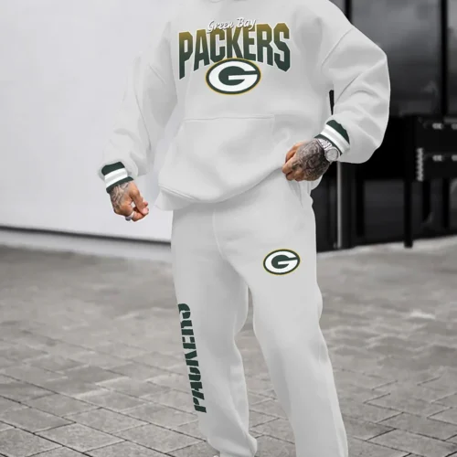 GB Packers Hoodie Jogging Sweatpants Tracksuit Set - HJS07