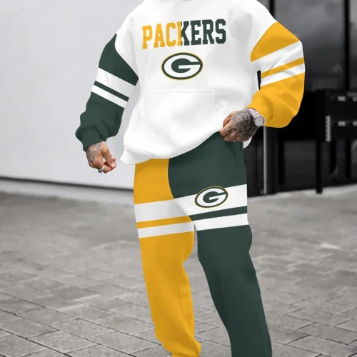 GB Packers Hoodie Jogging Sweatpants Tracksuit Set - HJS02