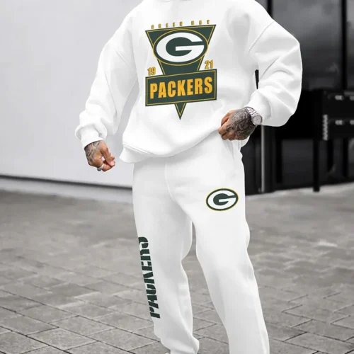 GB Packers Hoodie Jogging Sweatpants Tracksuit Set - HJS15
