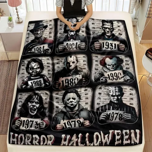 🔥Horror Movie Slashers Halloween Blanket - HLW143