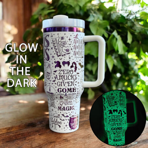 🔥Hocus Pocus 40oz Halloween Tumbler -  Glow In Dark - HCP01