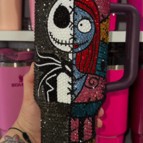 Nightmare Before Christmas Rhinestone Diamond 40oz Tumbler - HLW156