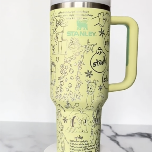 Stink Stank Stunk Grinch 40oz Engraved Stanley Tumbler - SGS01