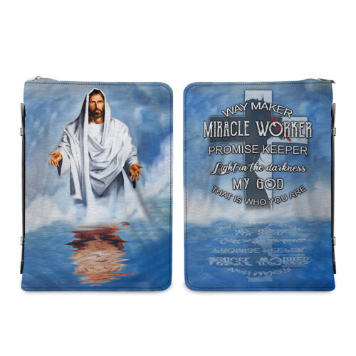 Inspirational Christian Leather Bible Cover - BCV25