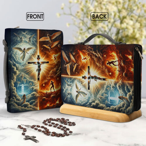 Inspirational Christian Leather Bible Cover - BCV5