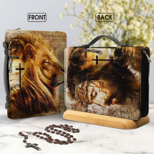 Inspirational Christian Leather Bible Cover - BCV6