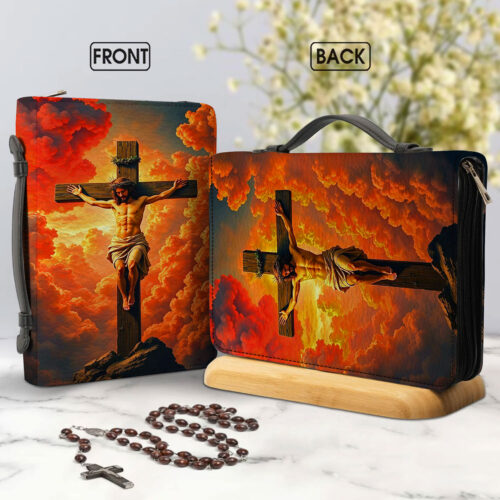 Inspirational Christian Leather Bible Cover - BCV11