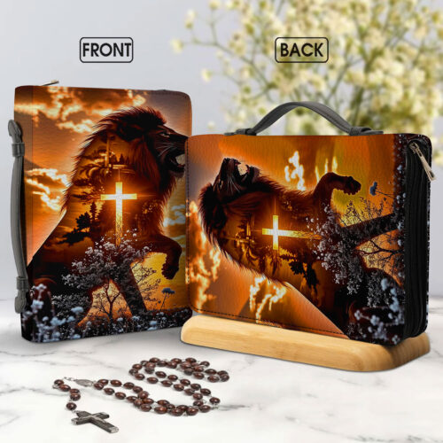 Inspirational Christian Leather Bible Cover - BCV13