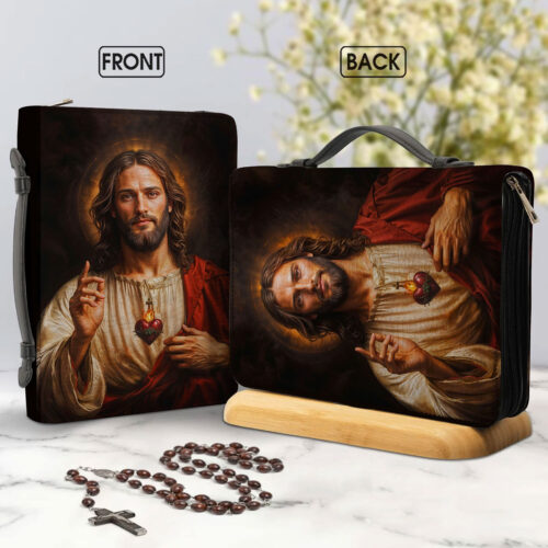 Inspirational Christian Leather Bible Cover - BCV14