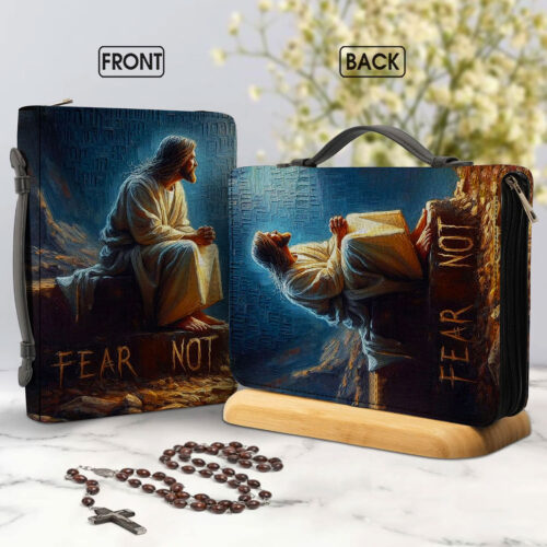 Inspirational Christian Leather Bible Cover - BCV24