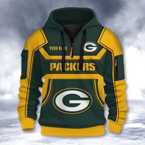 Personalized GB Packers All-over-print Quarter Zip Hoodie - GBP18