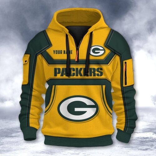 Personalized GB Packers All-over-print Quarter Zip Hoodie - GBP19