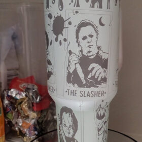 🔥Horror Movies Slashers 40oz Halloween Tumbler -  Glow In The Dark - HRS02