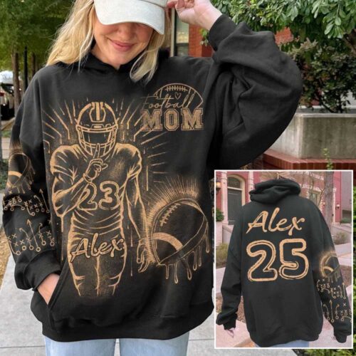 Personalized Bleach Style Football 3D Shirt For Football Mom - BSF01