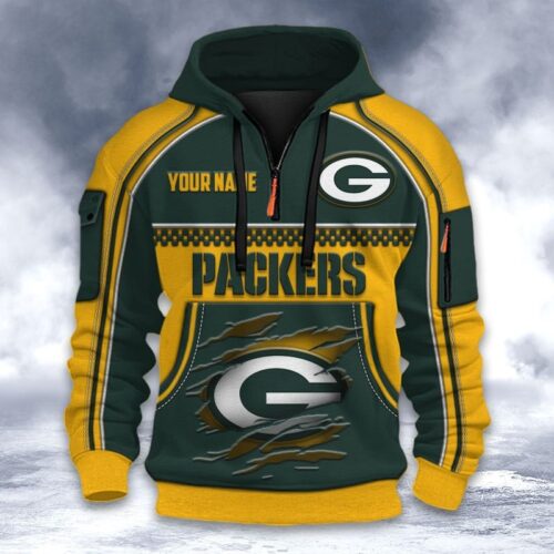 Personalized GB Packers All-over-print Quarter Zip Hoodie - GBP21