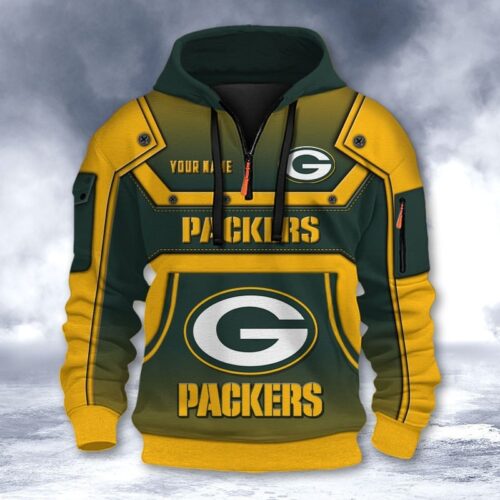 Personalized GB Packers All-over-print Quarter Zip Hoodie - GBP22