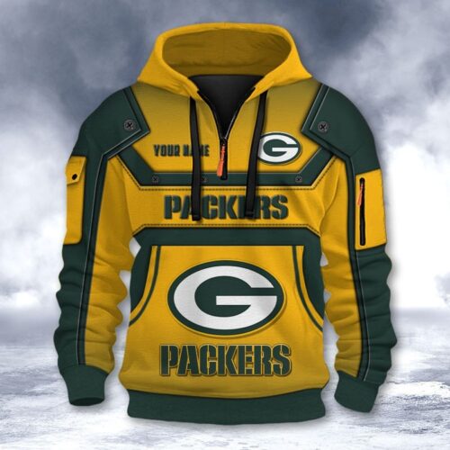 Personalized GB Packers All-over-print Quarter Zip Hoodie - GBP23