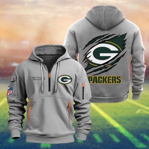Personalized GB Packers Quarter Zip Hoodie - GBP13