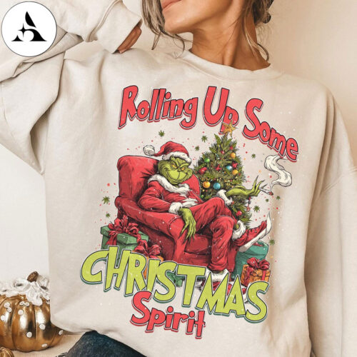Rolling Up Some Christmas Spirit Grinch Shirt - XMG05