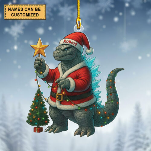 Personalized Godzilla Christmas Ornament, Gift For Fan - GCT05