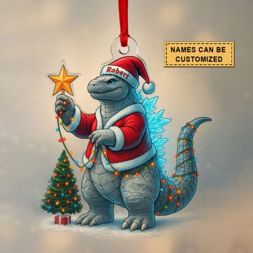 Personalized Godzilla Christmas Ornament, Gift For Fan - GCT01