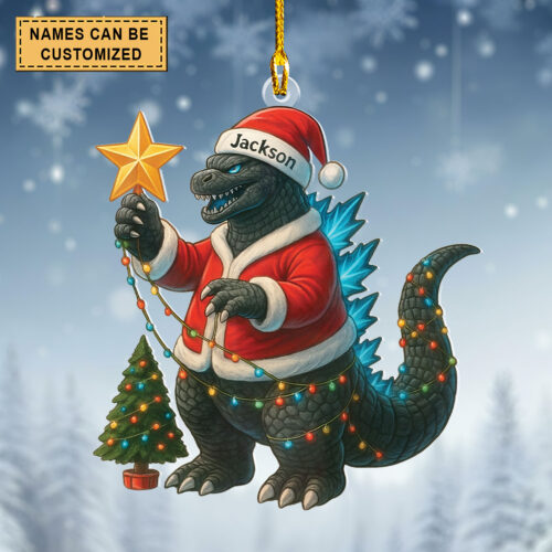 Personalized Godzilla Christmas Ornament, Gift For Fan - GCT03