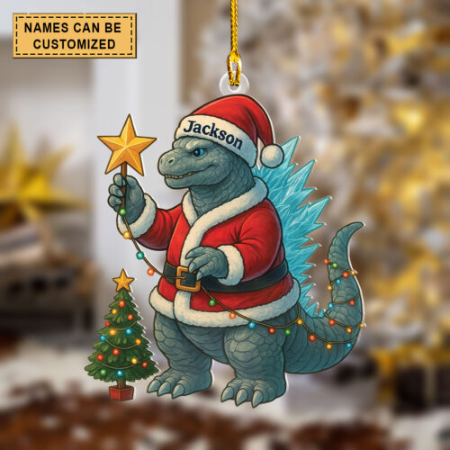 Personalized Godzilla Christmas Ornament, Gift For Fan - GCT04