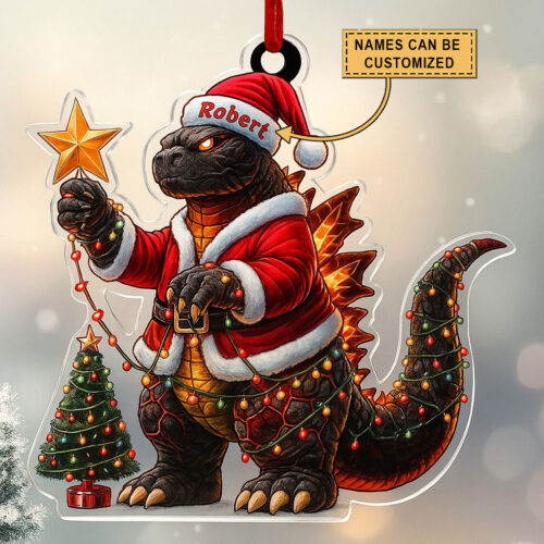 Personalized Godzilla Christmas Ornament, Gift For Fan - GCT07