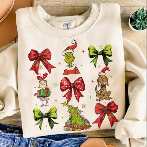 Merry Grinchmas Coquette Bow Shirt - XMG04
