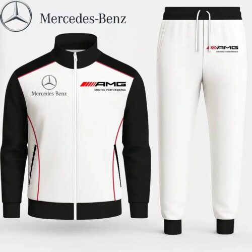 High Quality Mercedes-Benz Stand Collar Jacket & Sweatpants - MBJ24