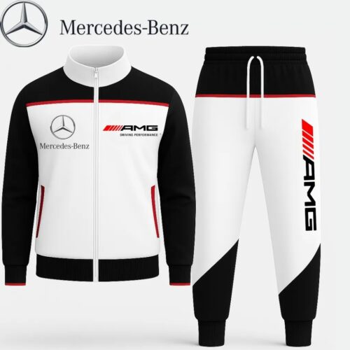 High Quality Mercedes-Benz Stand Collar Jacket & Sweatpants - MBJ23