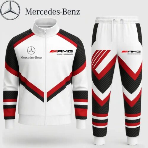 High Quality Mercedes-Benz Stand Collar Jacket & Sweatpants - MBJ25