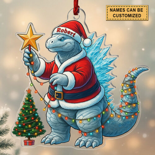 Personalized Godzilla Christmas Ornament, Gift For Fan - GCT06