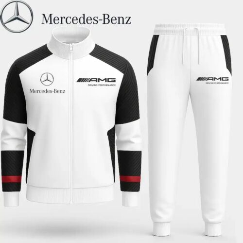 High Quality Mercedes-Benz Stand Collar Jacket & Sweatpants - MBJ26