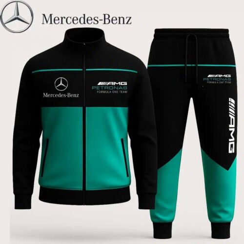 High Quality Mercedes-Benz Stand Collar Jacket & Sweatpants - MBJ27