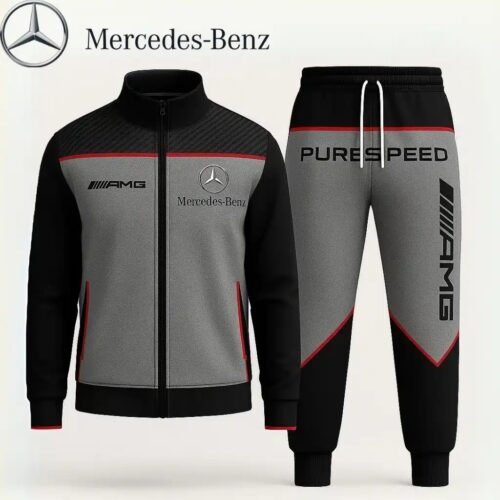 High Quality Mercedes-Benz Stand Collar Jacket & Sweatpants - MBJ28