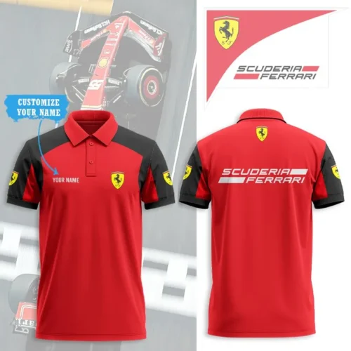 High Quality Customized Men's Polo Shirt FERRARI - FEP19