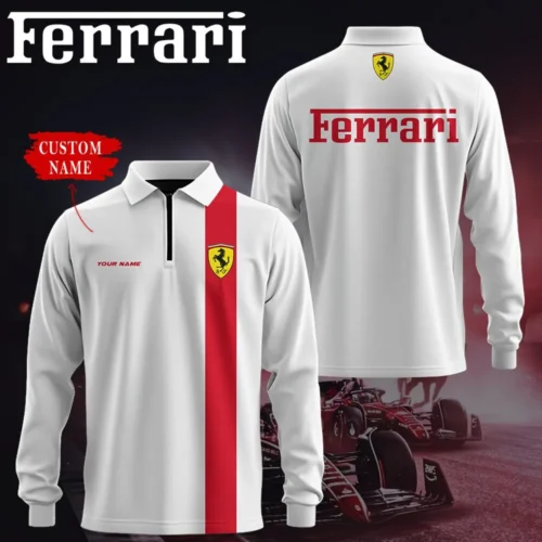 High Quality Customized Long Sleeve Polo FERRARI - LSF07