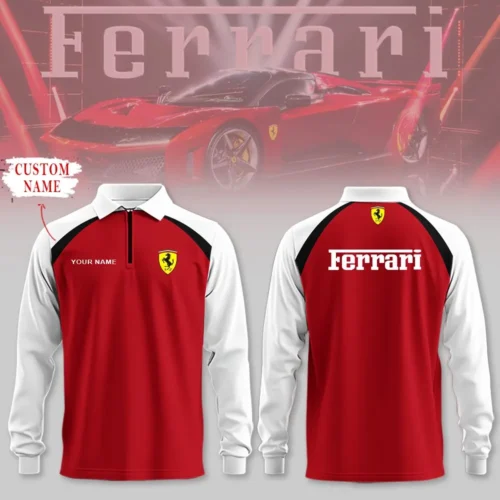 High Quality Customized Long Sleeve Polo FERRARI - LSF18