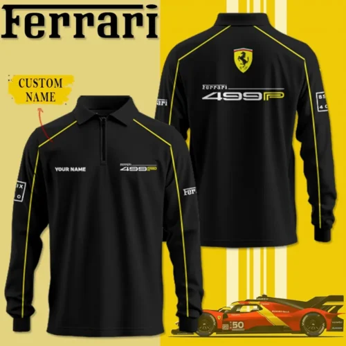 High Quality Customized Long Sleeve Polo FERRARI - LSF17
