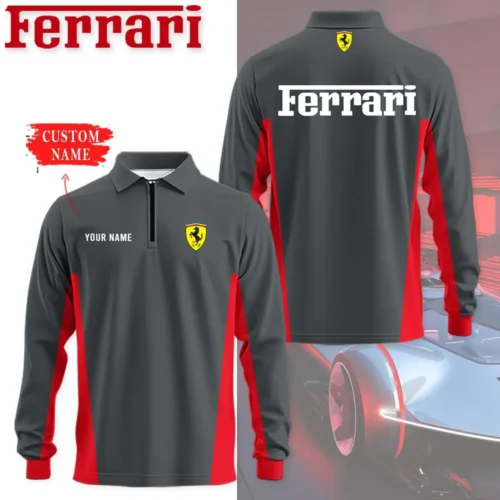 High Quality Customized Long Sleeve Polo FERRARI - LSF20