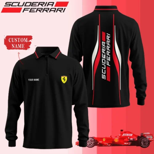 High Quality Customized Long Sleeve Polo FERRARI - LSF21