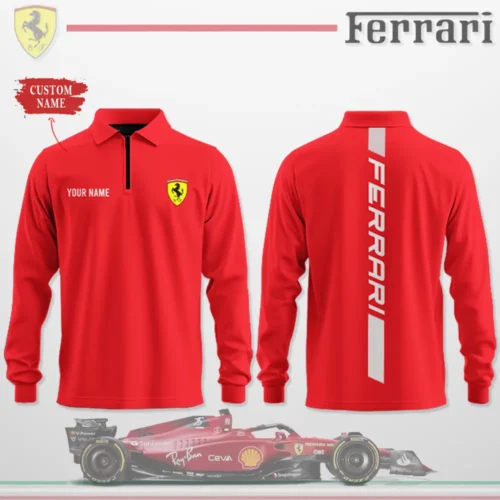 High Quality Customized Long Sleeve Polo FERRARI - LSF27