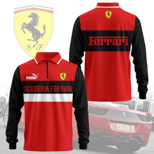 High Quality Long Sleeve Polo FERRARI - LSF30